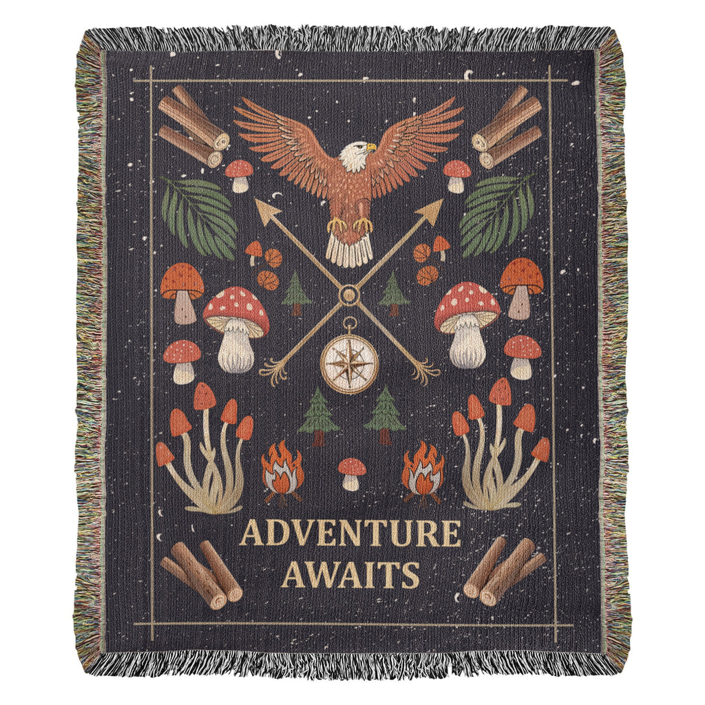 Adventure Awaits - Woven Blanket